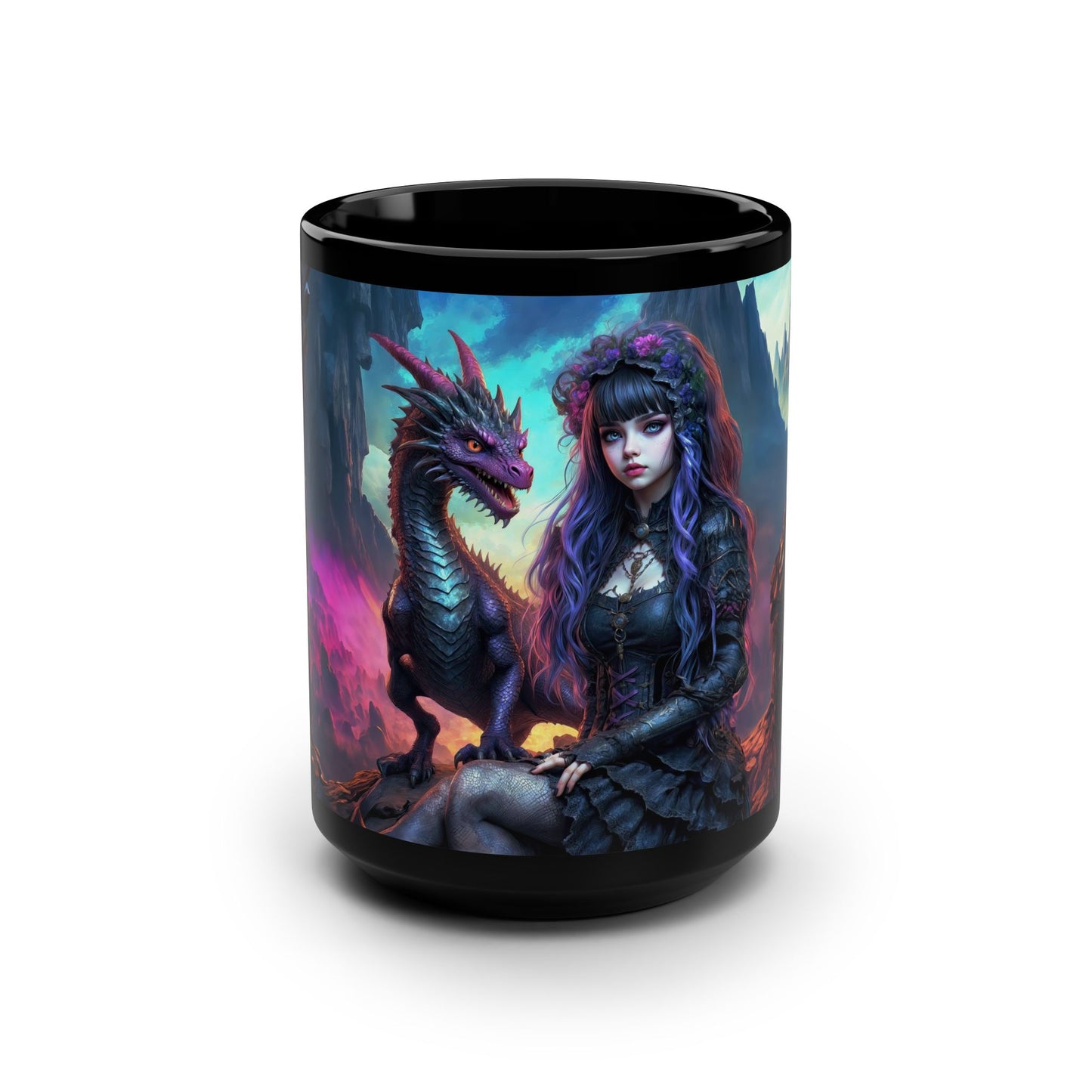 Shadowed Realms Mystical Moments Black Mug, 15oz