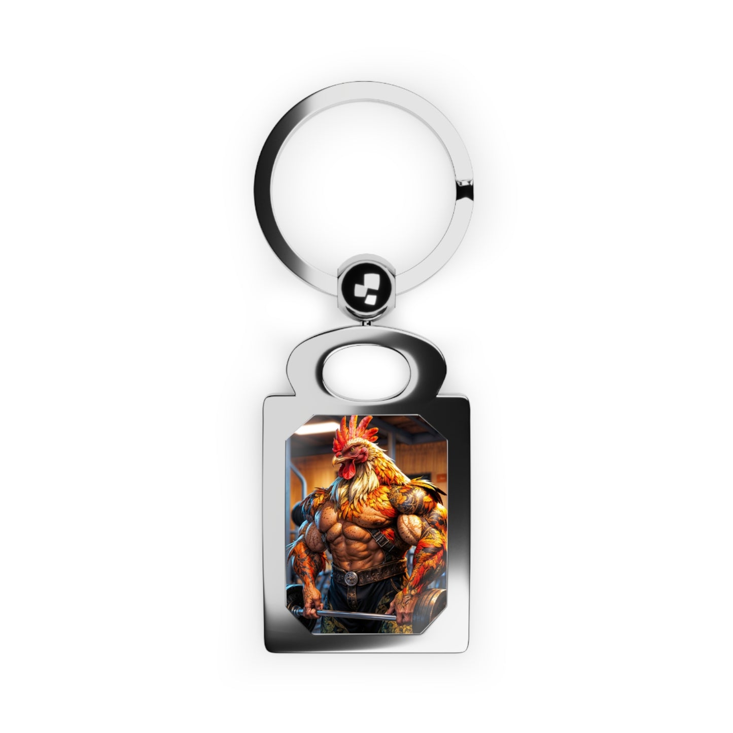 The Iron Plume Rectangle Photo Keyring