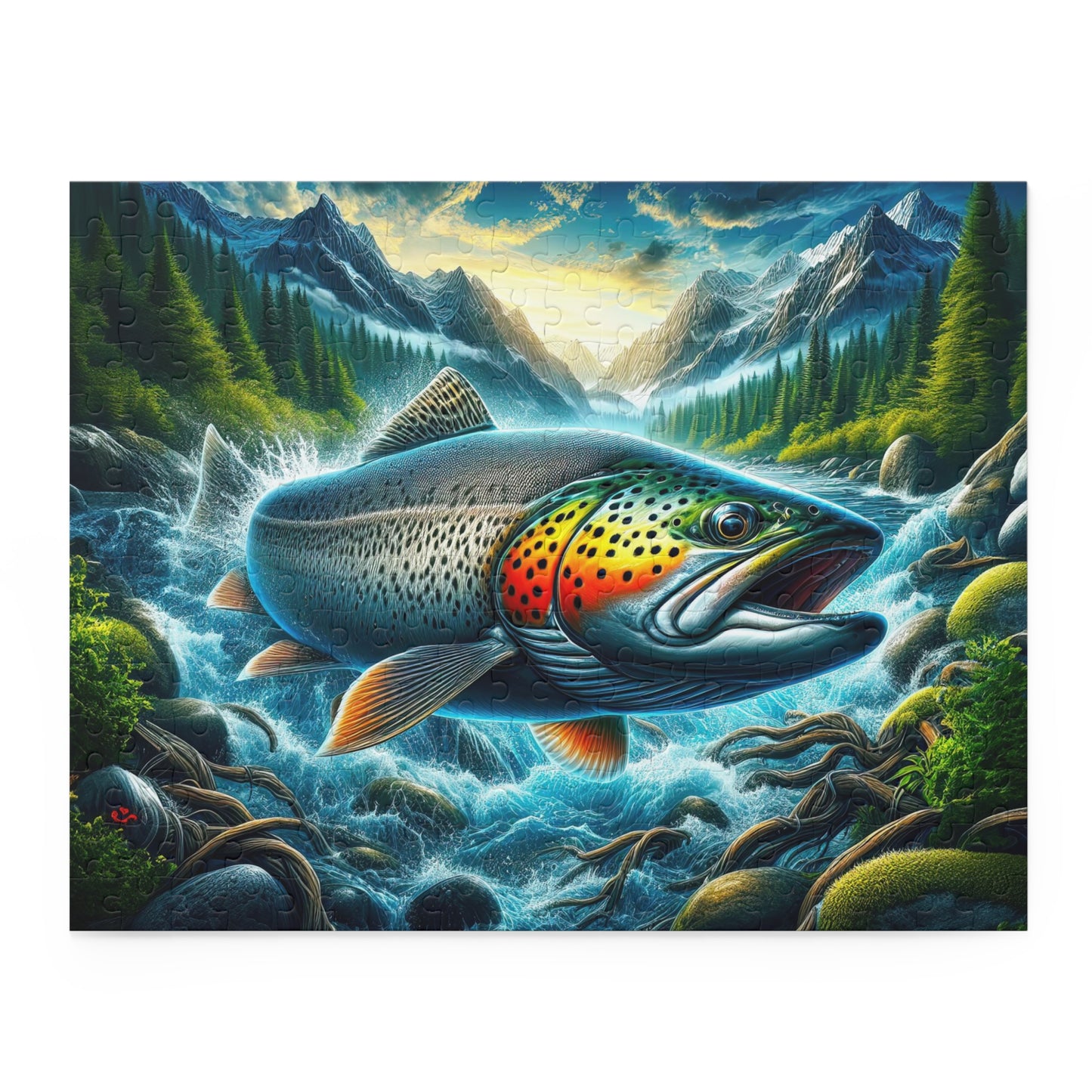 Wild Wonder: Salmon Splash Puzzle Collection Puzzle (120, 252, 500-Piece)