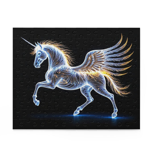 Ethereal Threads Celestial Pegasus Jigsaw Puzzle - Choose Your Challenge (120, 252, 500 Pieces)