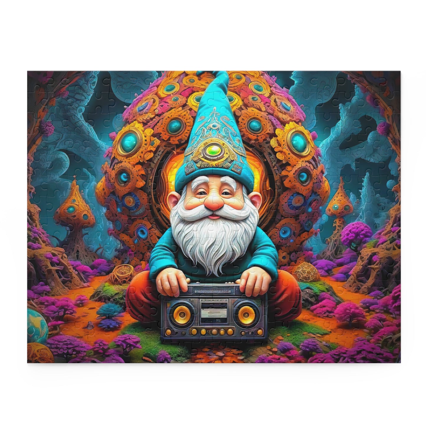 Harmony in Fractalia: The Gnome's Melodic Retreat Puzzle (120, 252, 500-Piece)