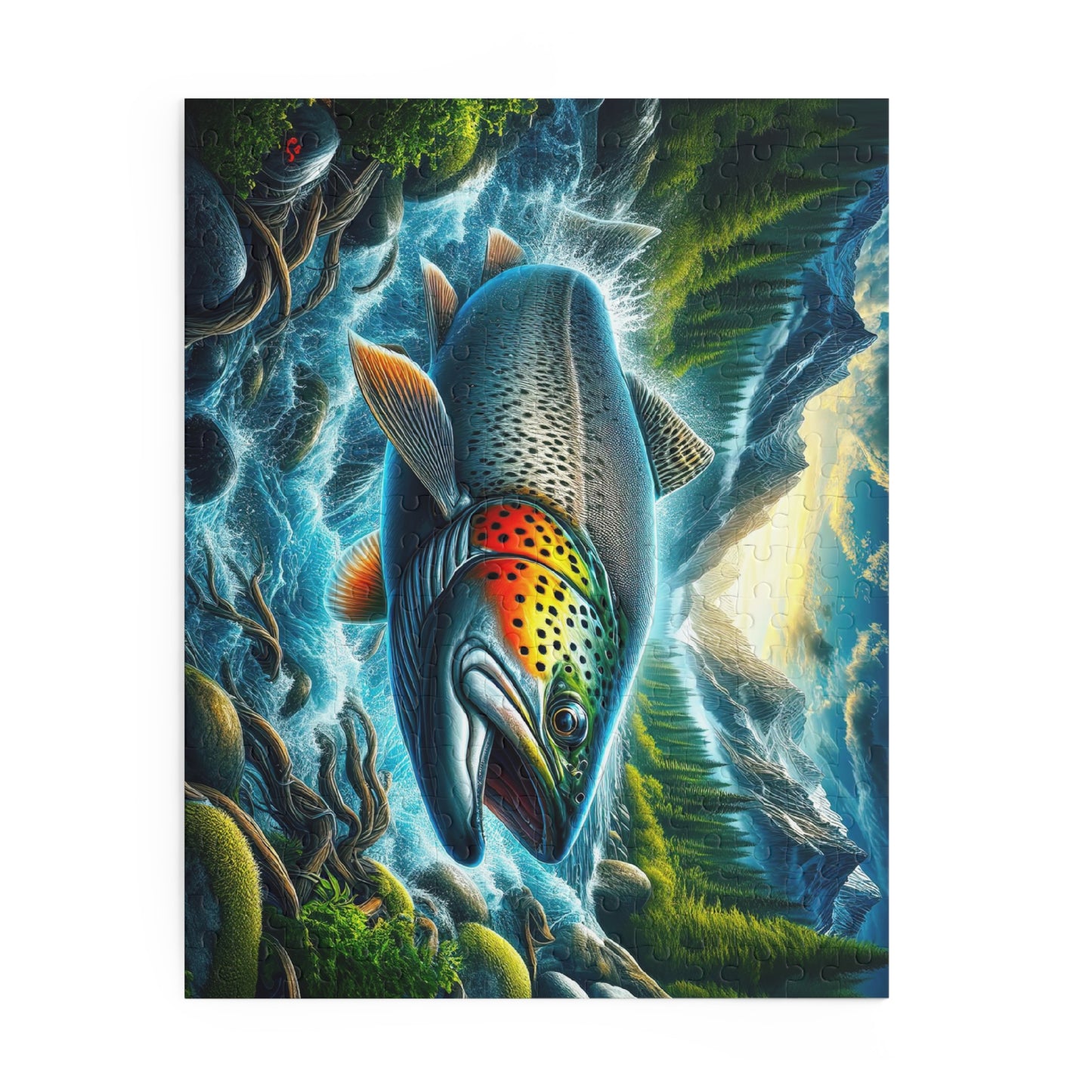 Wild Wonder: Salmon Splash Puzzle Collection Puzzle (120, 252, 500-Piece)