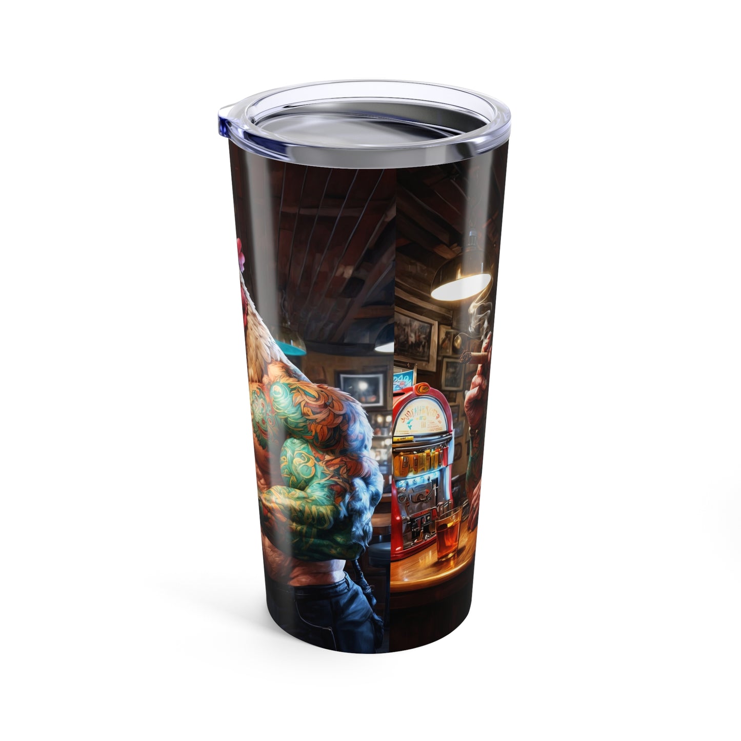 Ink & Feathers: The Ballad of Rocky Rooster Tumbler 20oz