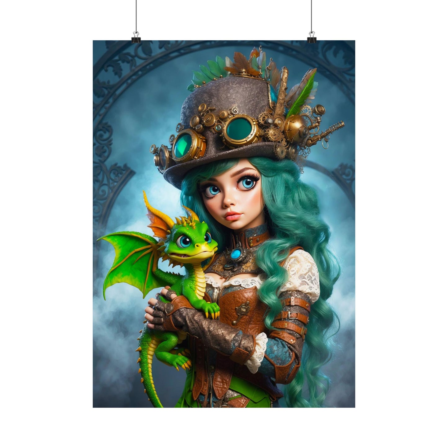 Mystical Guardian's Embrace Matte Vertical Posters