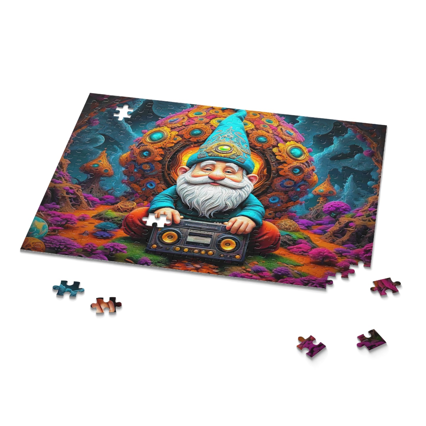 Harmony in Fractalia: The Gnome's Melodic Retreat Puzzle (120, 252, 500-Piece)