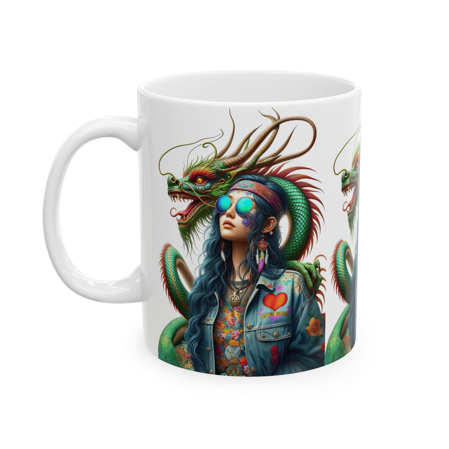 Dragon & Hippie Harmony Ceramic Mug 11oz