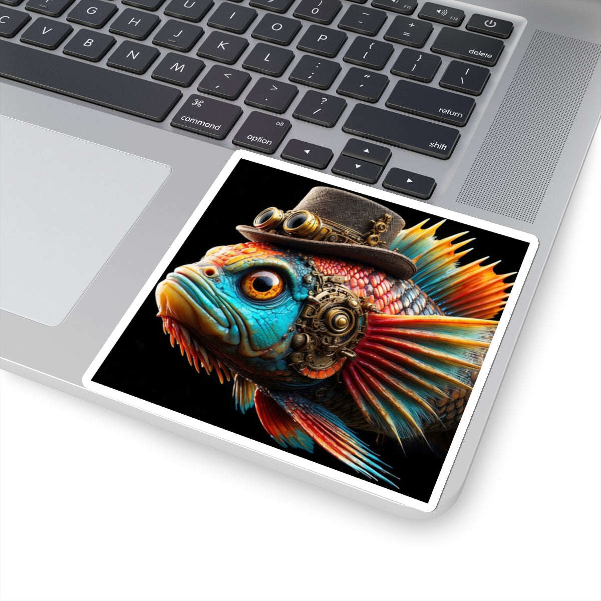 Steampunk Cichlid Kiss-Cut Stickers