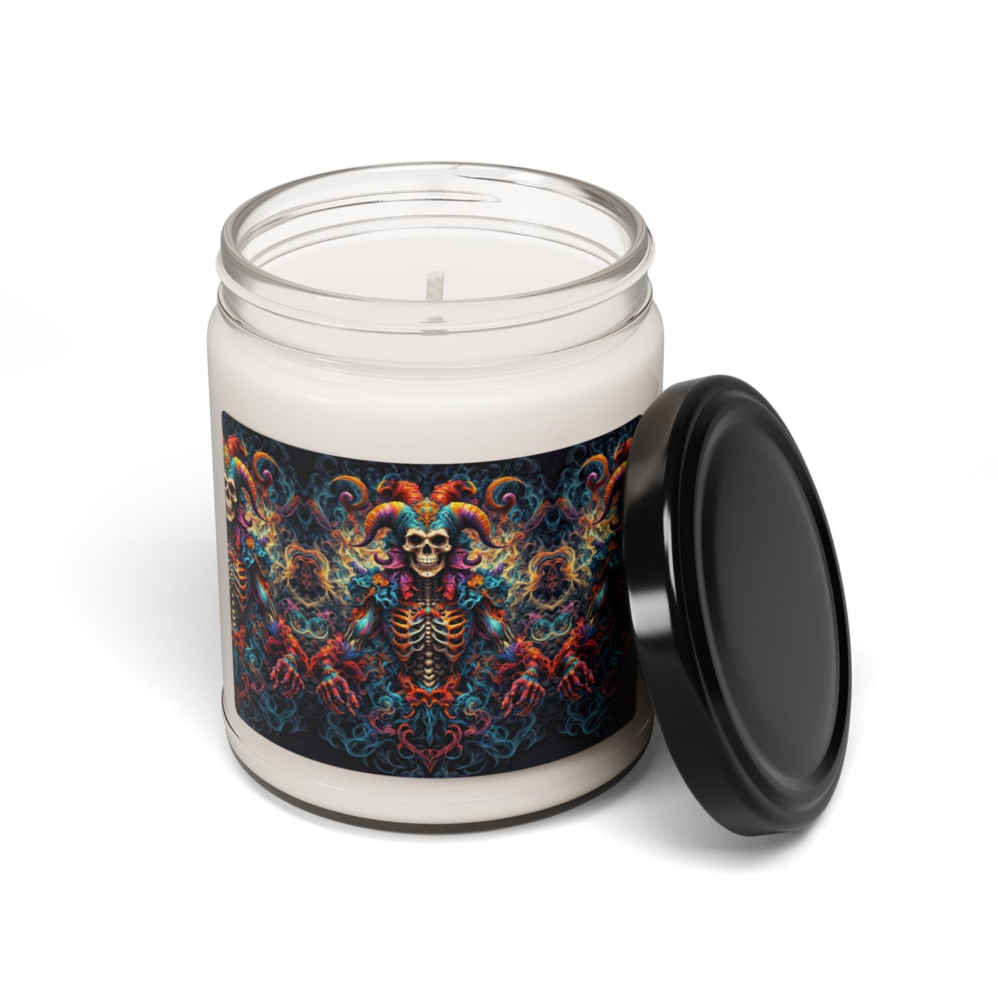 Whispers of Shadows: Dark Jester's Mandala Scented Soy Candle, 9oz