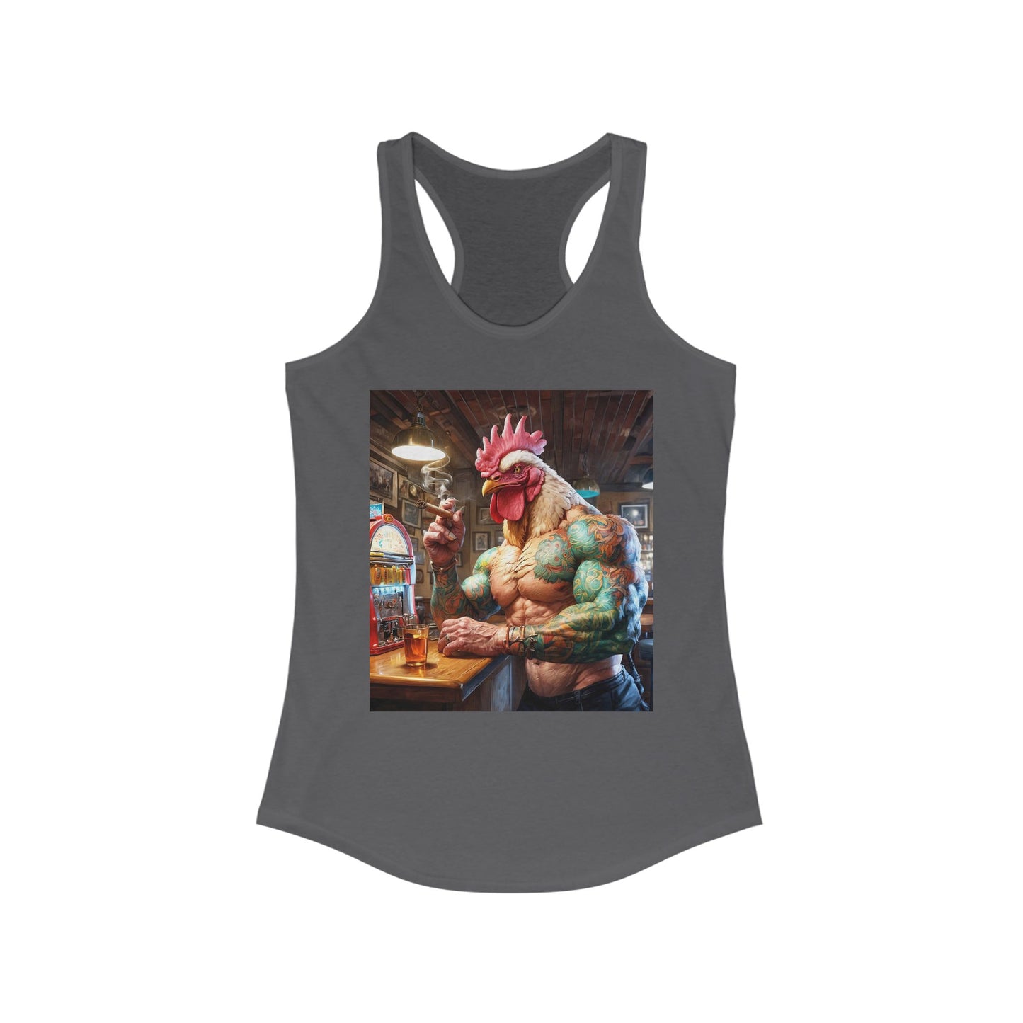 Ink & Feathers: The Ballad of Rocky Rooster Women's Ideal Racerback Tank