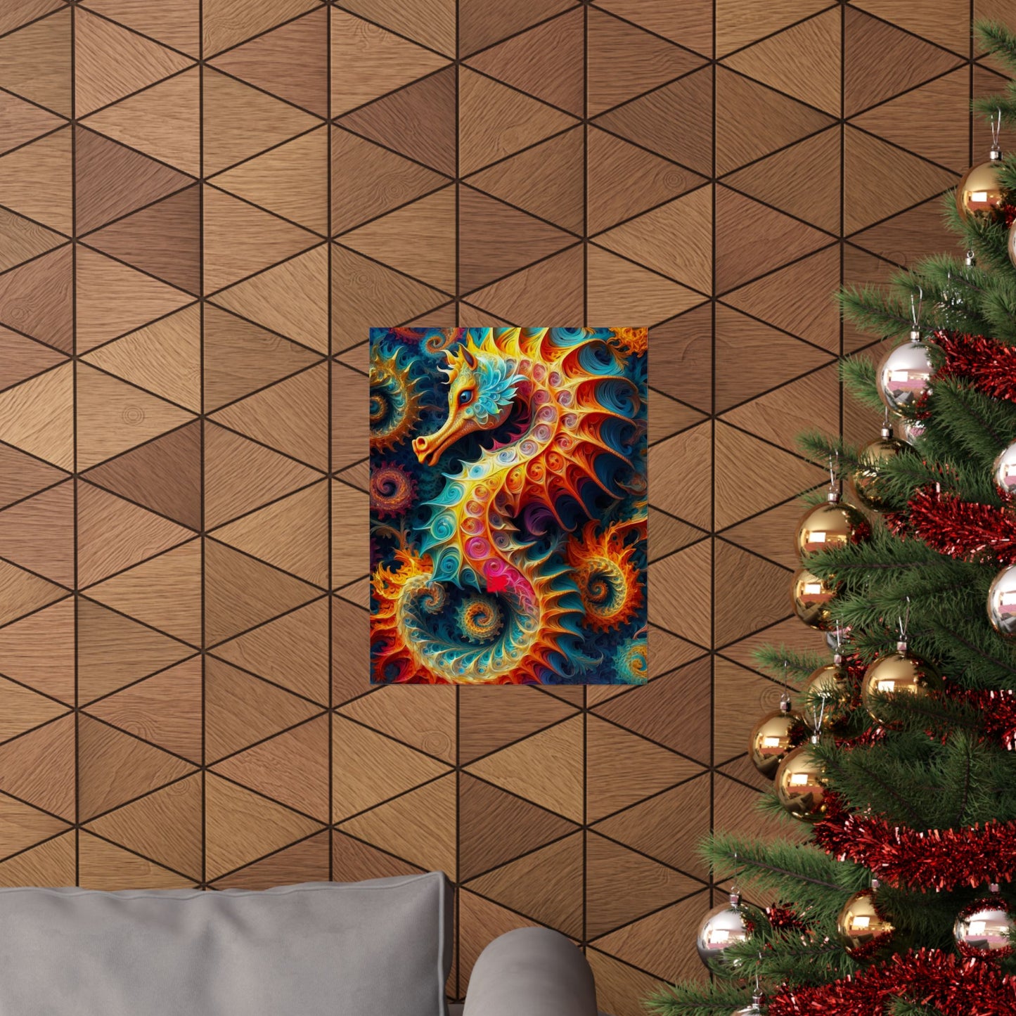 Ethereal Seahorse Reverie Matte Vertical Posters