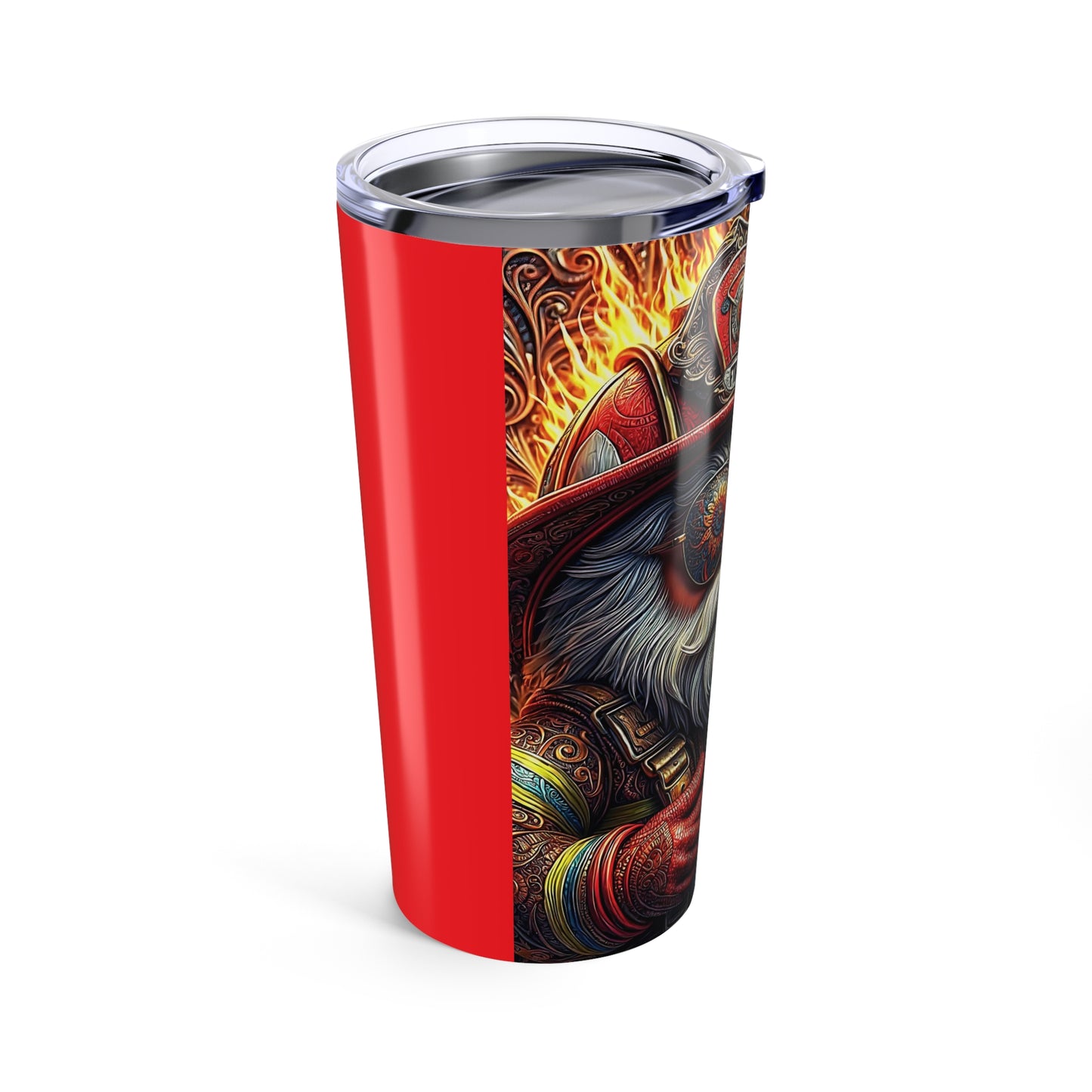 Enchanted Gnome Firefighter - Kaleidoscopic Guardian Tumbler 20oz