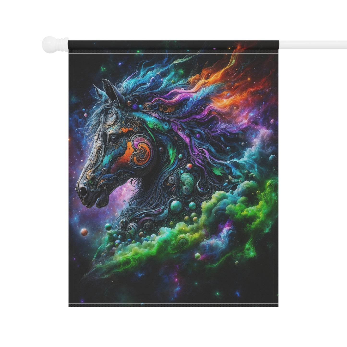 The Celestial Stallion and the Cosmic Realm Garden & House Banner