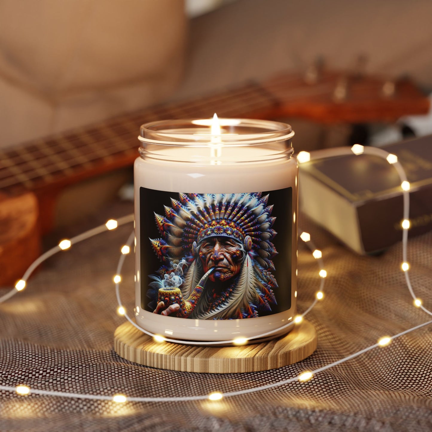 Spirit Weaver: A Fractal Tapestry of Native Wisdom Scented Soy Candle, 9oz