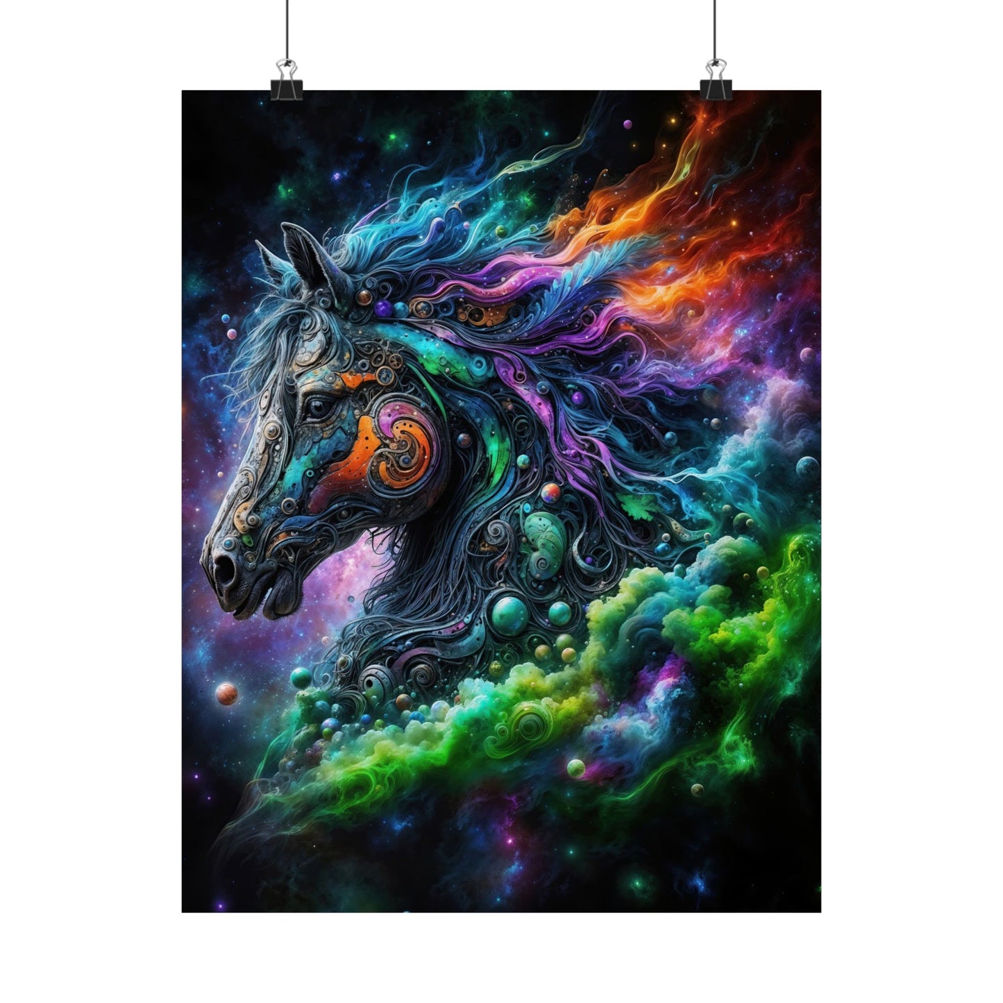 The Celestial Stallion Matte Vertical Posters