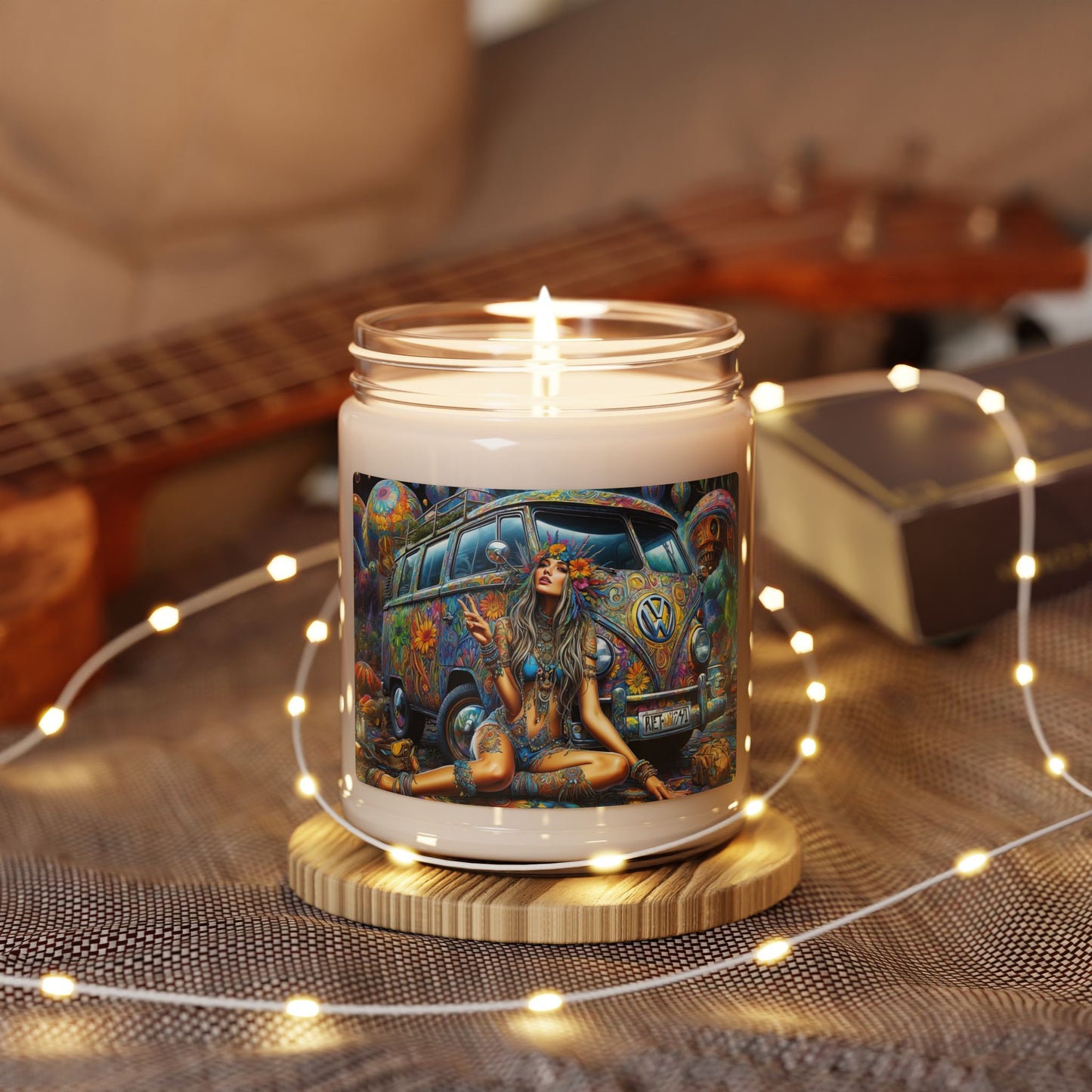 Harmony's Scented Sojourn: A 9oz Scented Candle of Peaceful Vibes