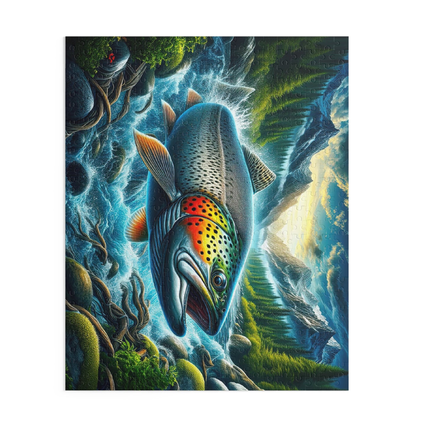 Wild Wonder: Salmon Splash Puzzle Collection Puzzle (120, 252, 500-Piece)