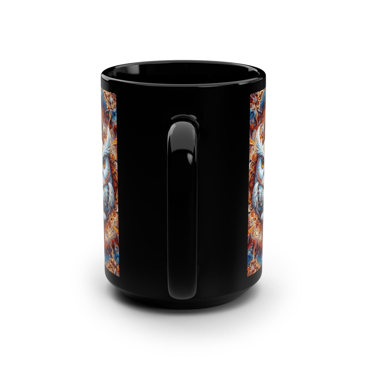 Awaken Your Imagination with 'Ethereal Enigma Black Mug, 15oz