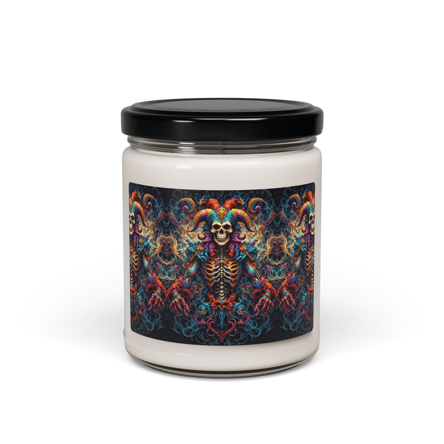 Whispers of Shadows: Dark Jester's Mandala Scented Soy Candle, 9oz