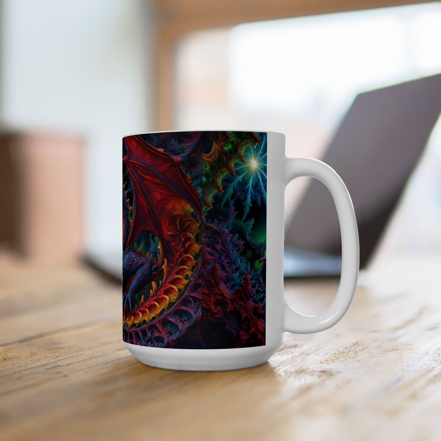 Drakara's Fractal Odyssey Ceramic Mug 15oz