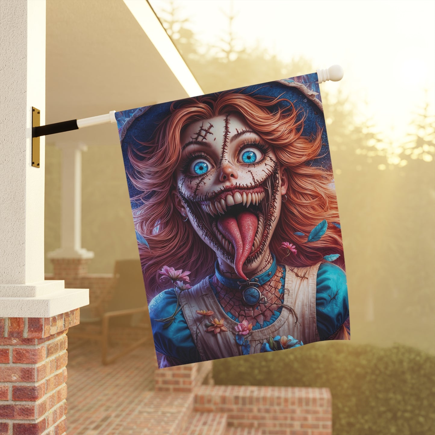 The Laughter of Lilith" Garden & House Banner - Enchant Your Space