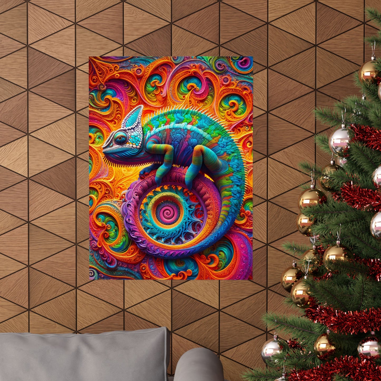 Fractal Guardian Matte Vertical Posters