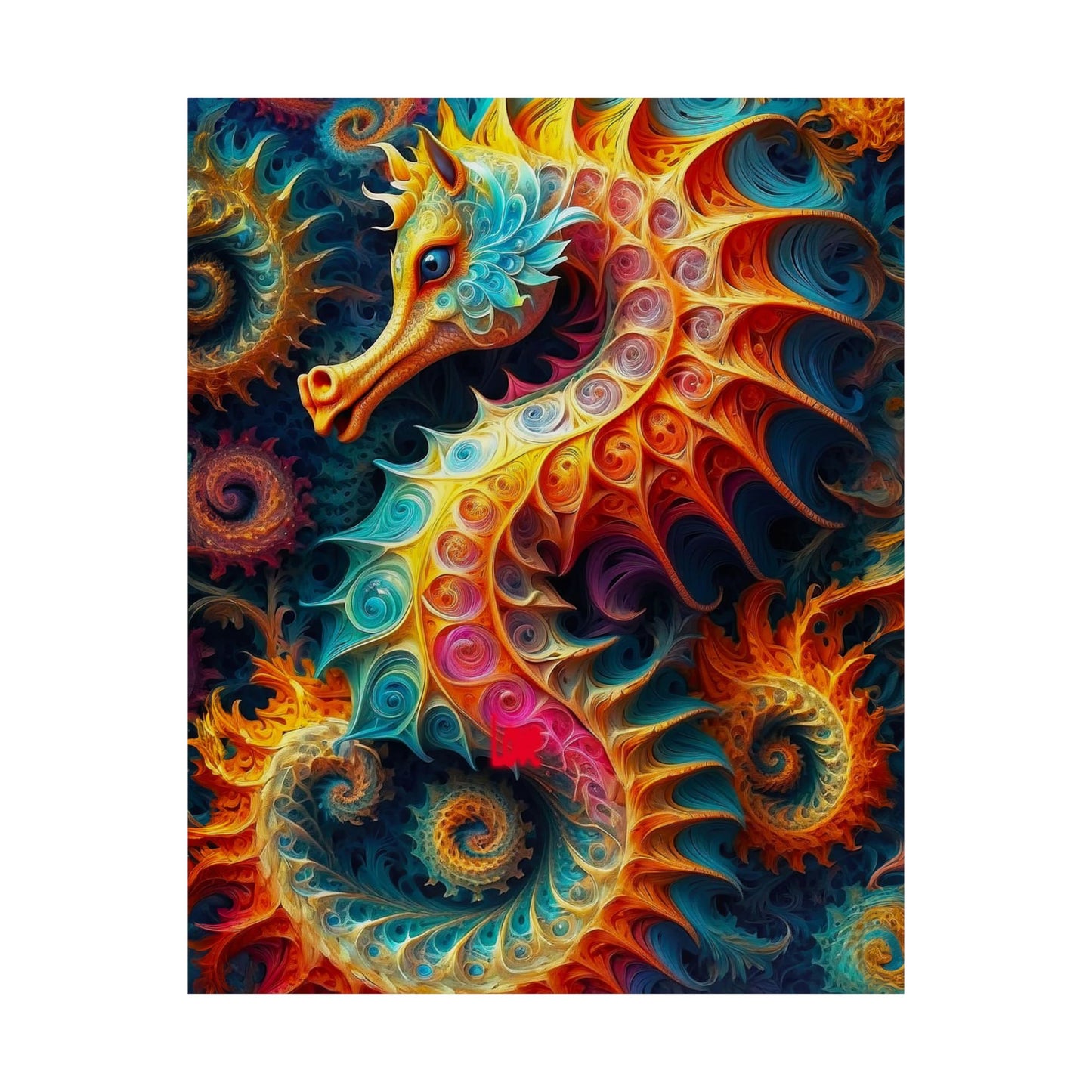 Ethereal Seahorse Reverie Matte Vertical Posters