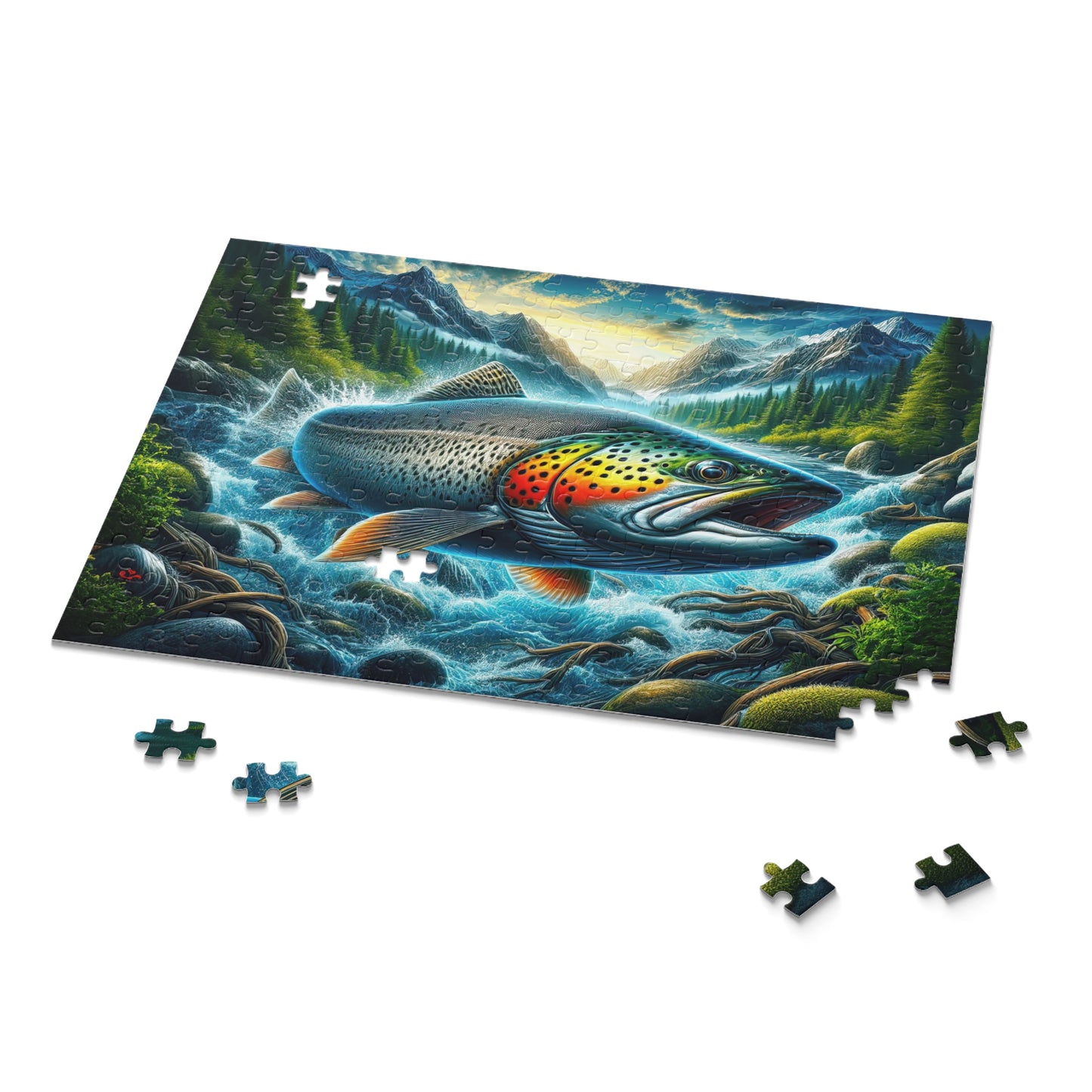 Wild Wonder: Salmon Splash Puzzle Collection Puzzle (120, 252, 500-Piece)