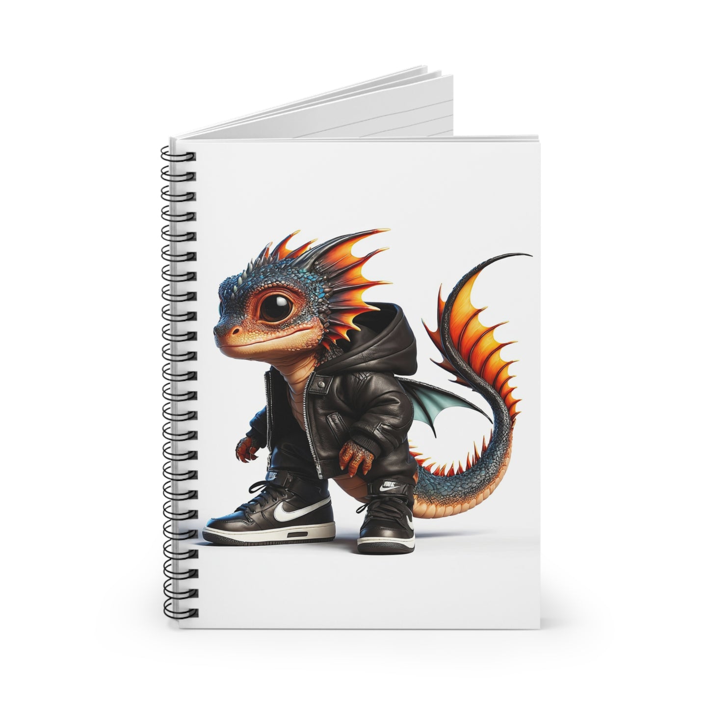 Scales and Sneakers: The Tale of Bloomtail the Baby Dragon - Spiral Notebook