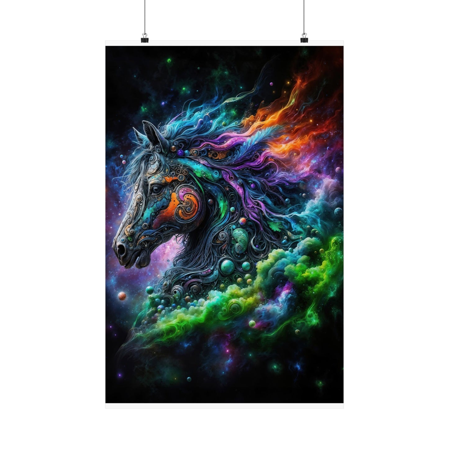 The Celestial Stallion Matte Vertical Posters