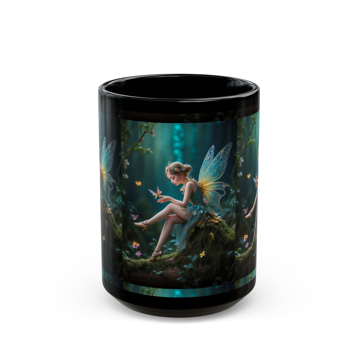 Whispers of the Enchanted Glen Black Mug (11oz, 15oz)