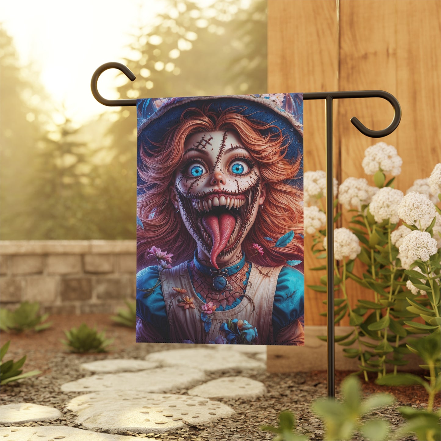 The Laughter of Lilith" Garden & House Banner - Enchant Your Space