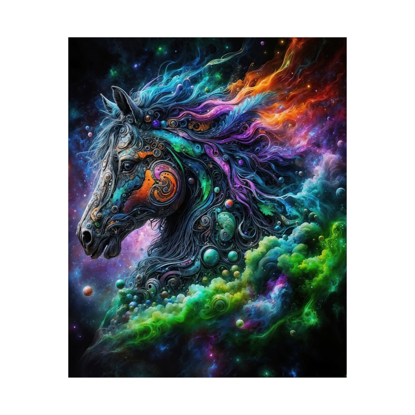 The Celestial Stallion Matte Vertical Posters