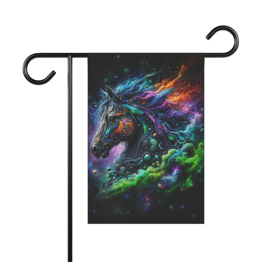 The Celestial Stallion and the Cosmic Realm Garden & House Banner