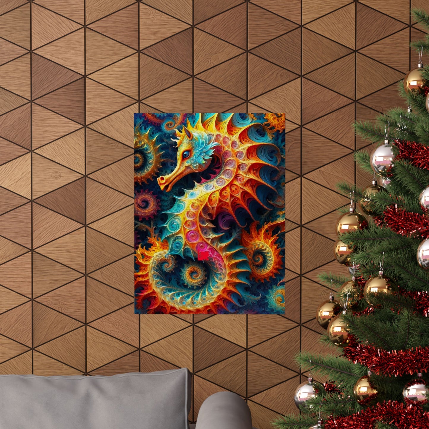 Ethereal Seahorse Reverie Matte Vertical Posters