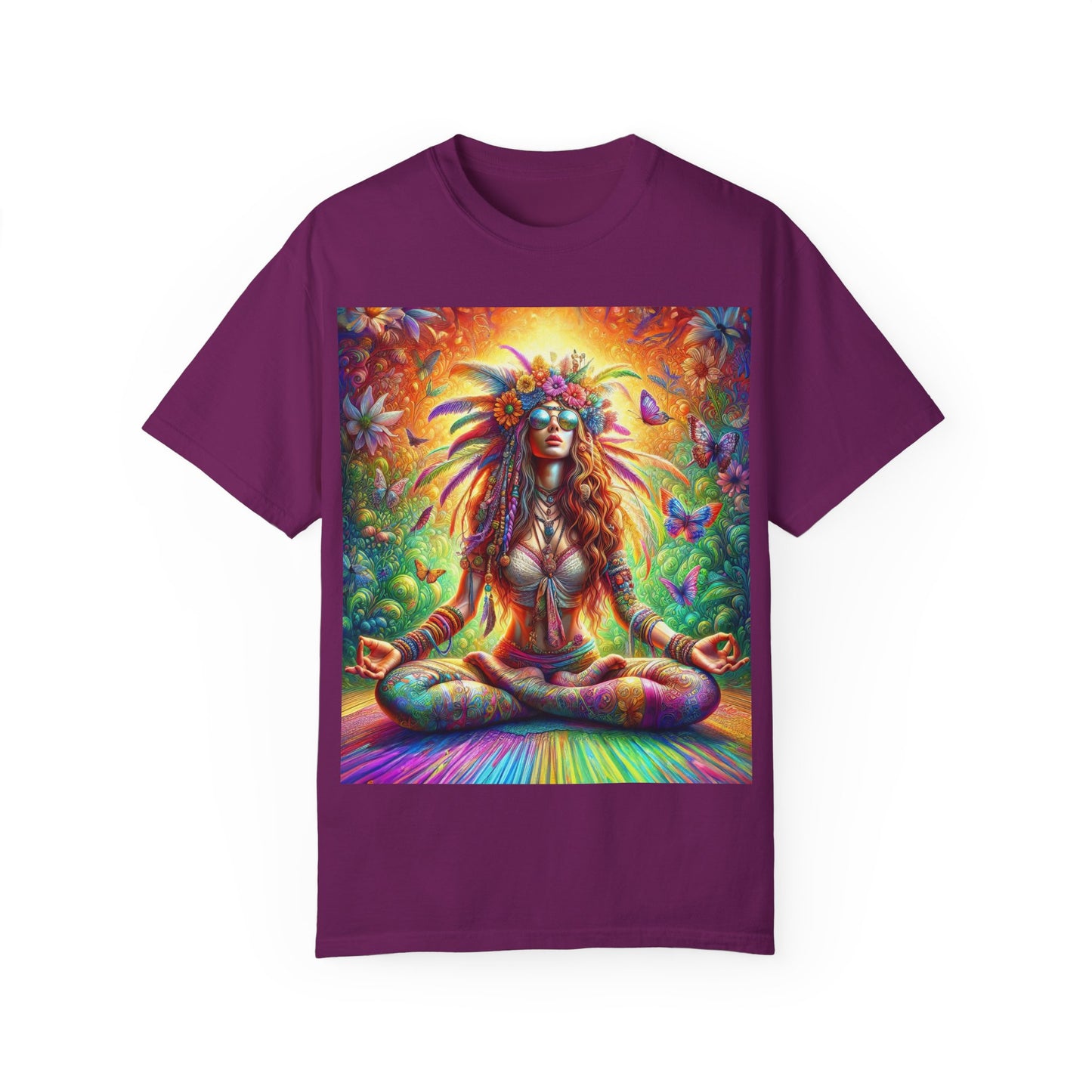 Mystical Meditation: A Journey Within Unisex Garment-Dyed T-shirt