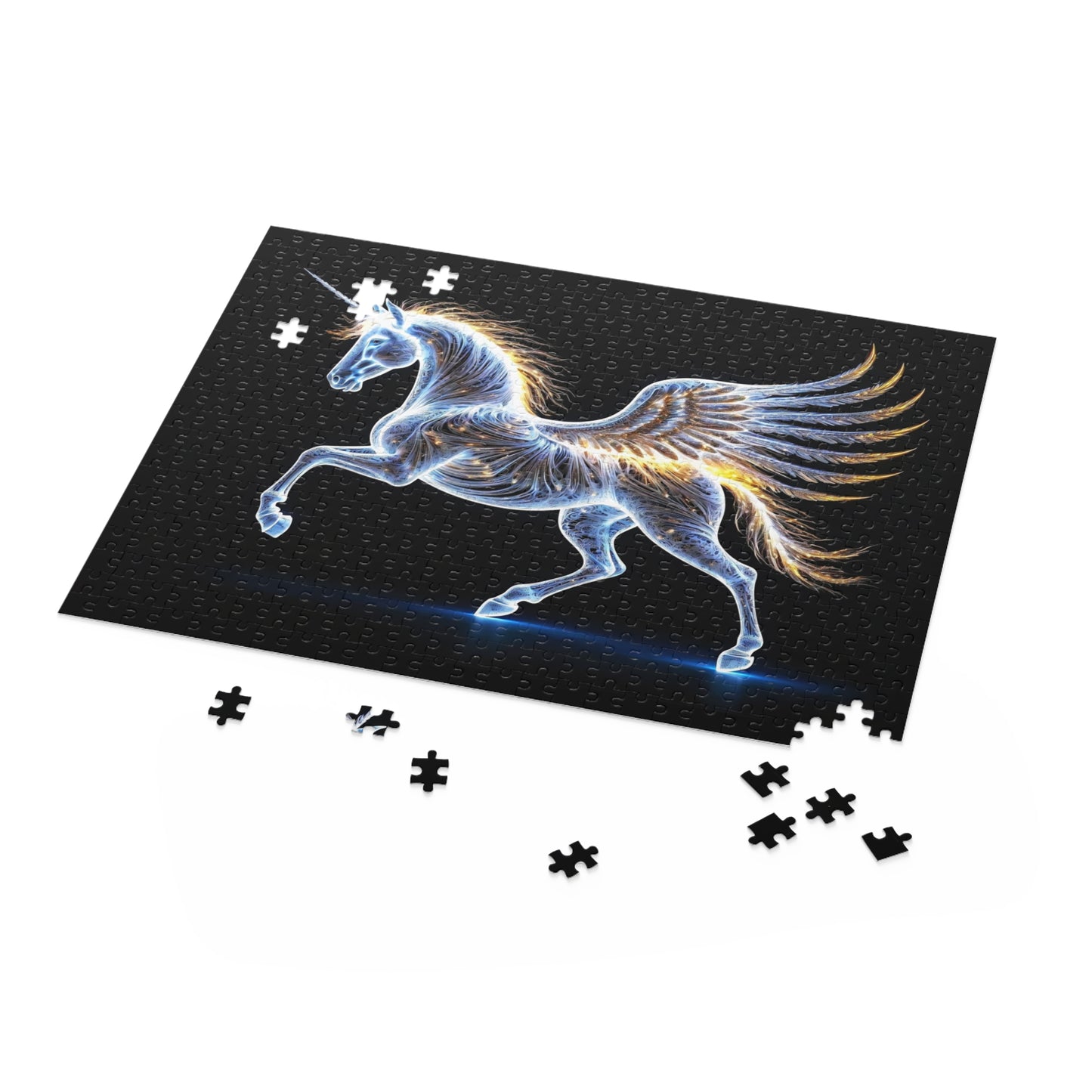 Ethereal Threads Celestial Pegasus Jigsaw Puzzle - Choose Your Challenge (120, 252, 500 Pieces)