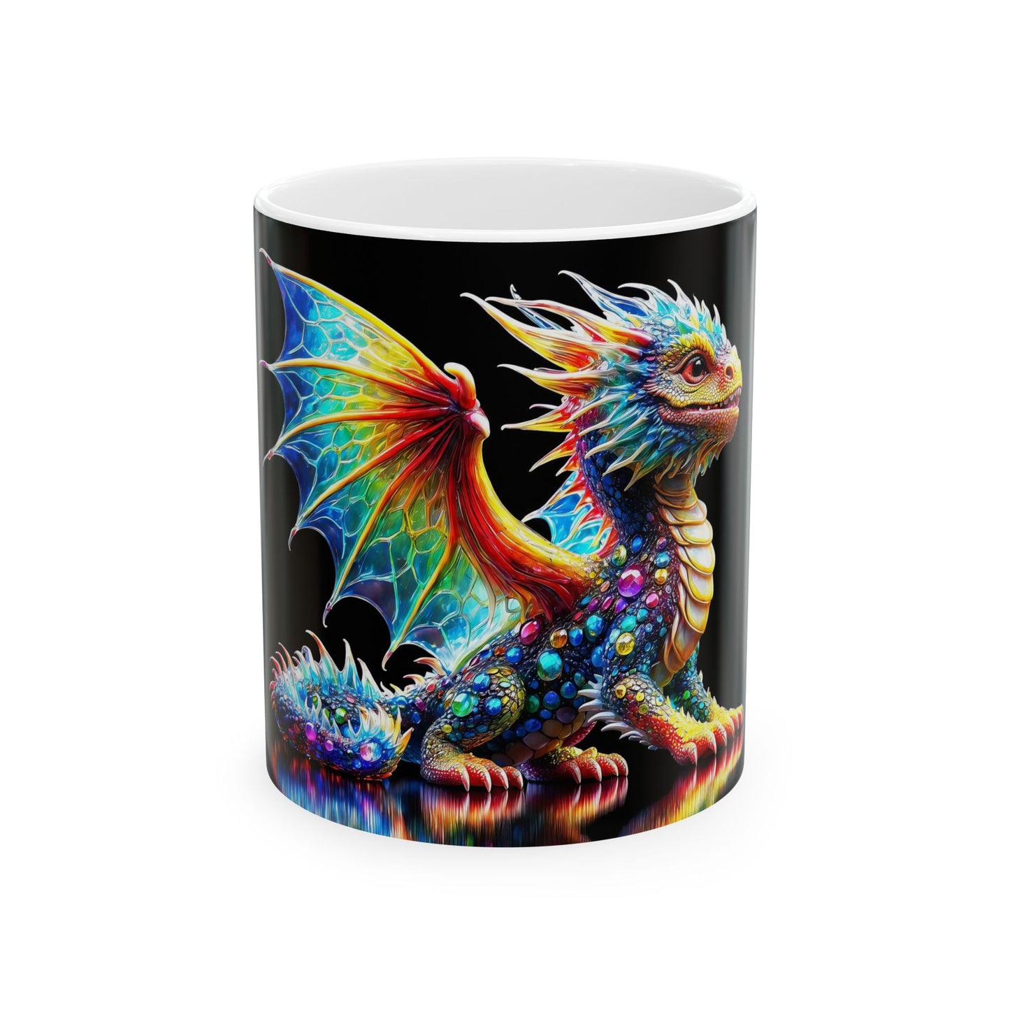 Enchanting Dragonscape Ceramic Mug 11oz