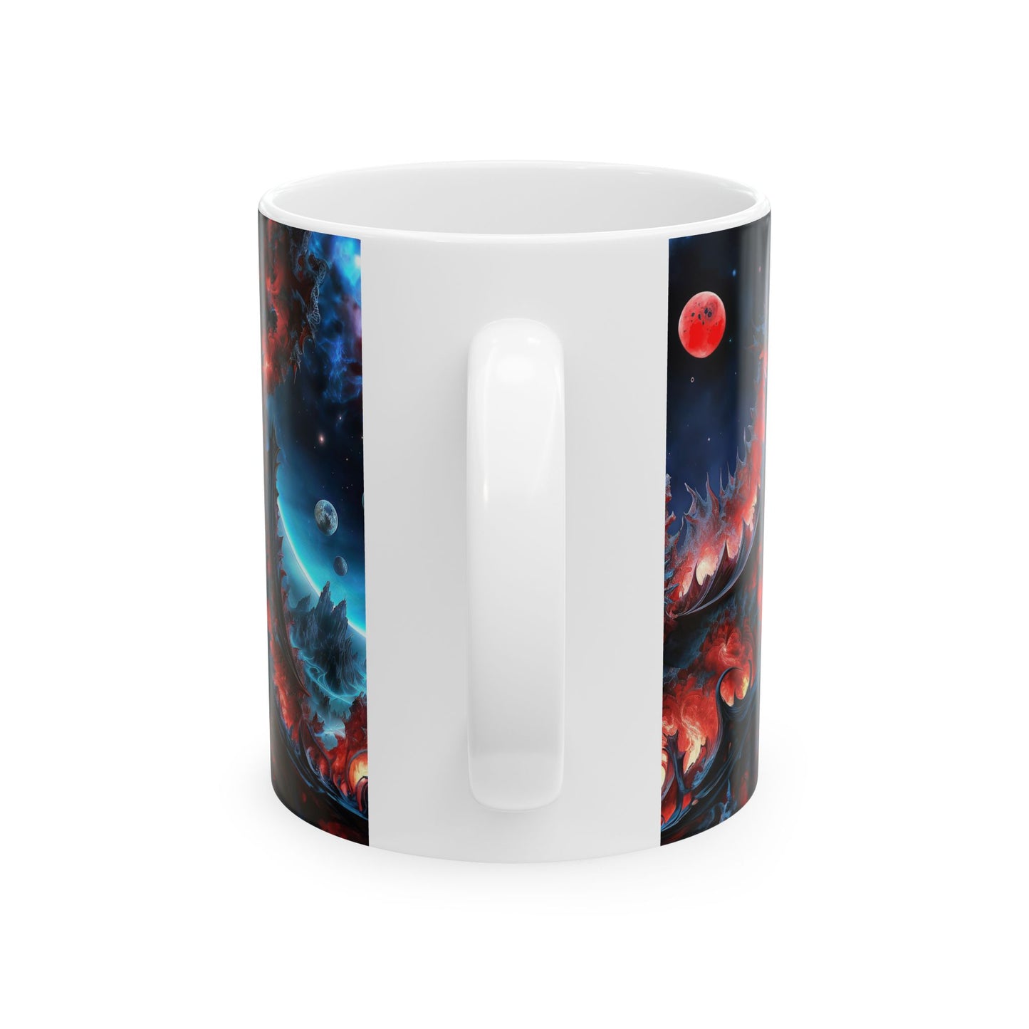 Embers of Cosmic Majesty The Dragon's Awakening Ceramic Mug 11oz