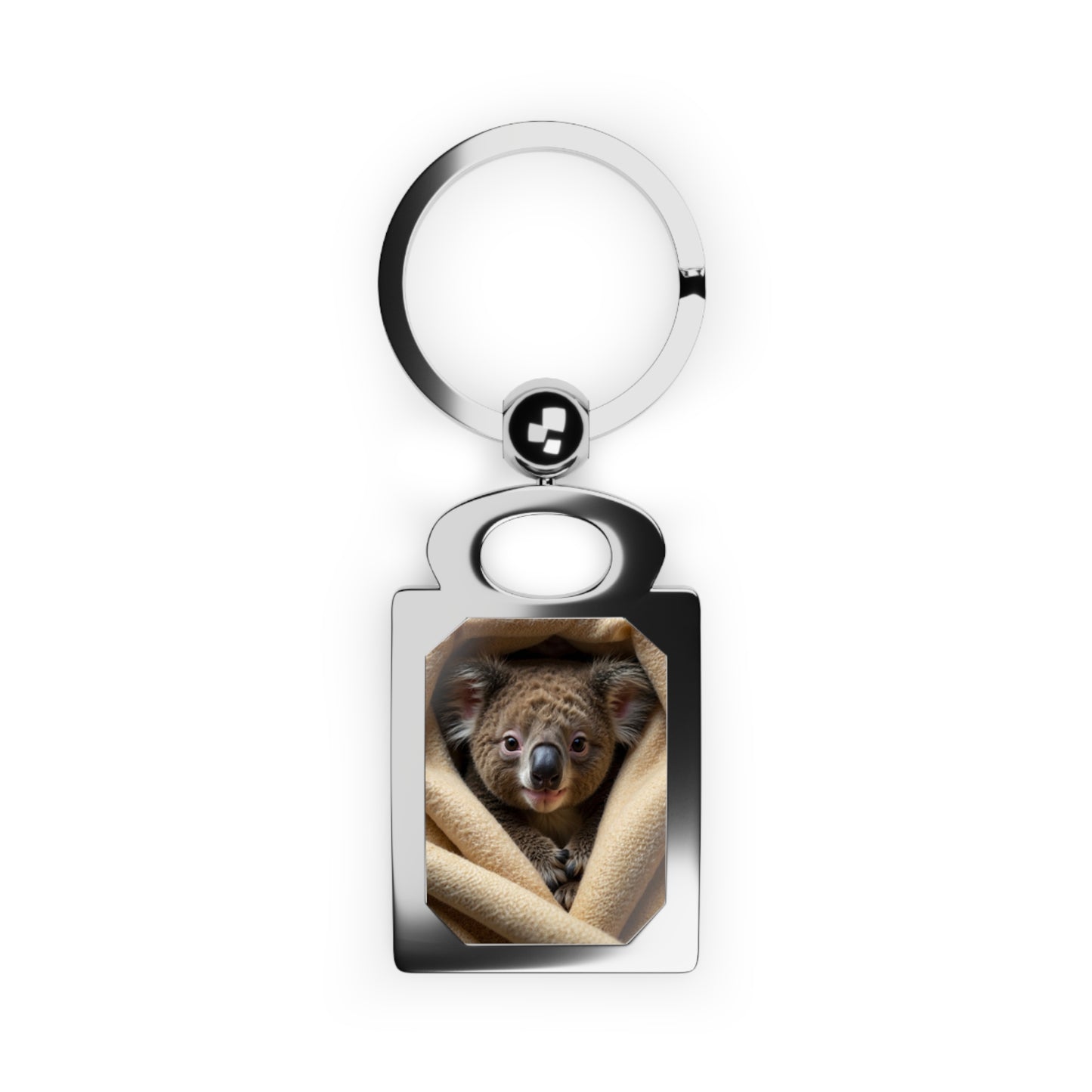 Nature's Embrace Rectangle Photo Keyring