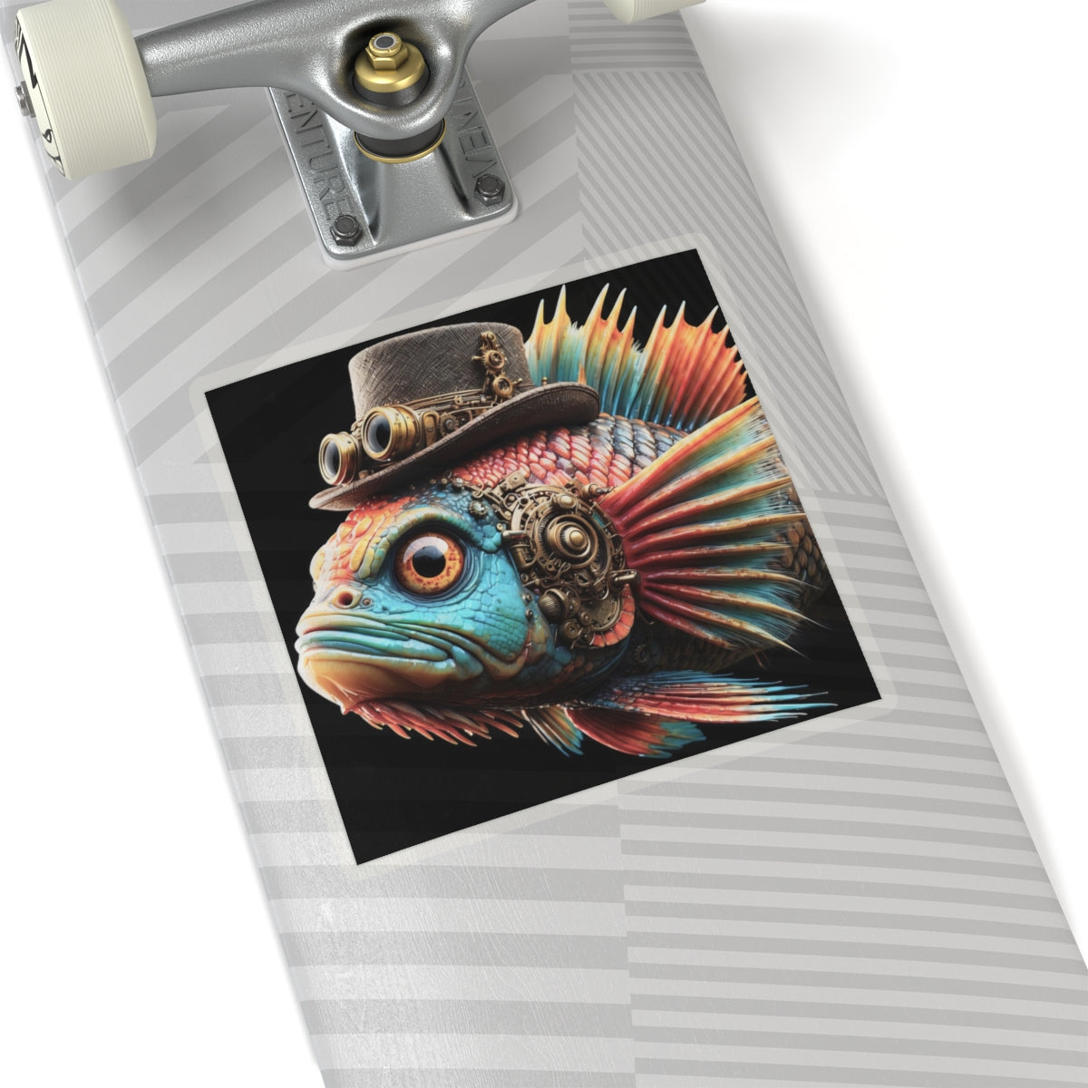 Steampunk Cichlid Kiss-Cut Stickers