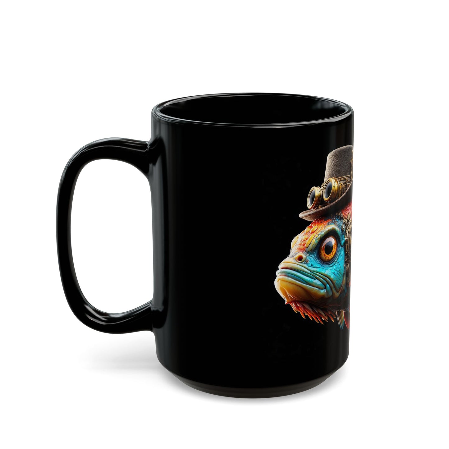 Steampunk Cichlid Black Mug (11oz, 15oz)