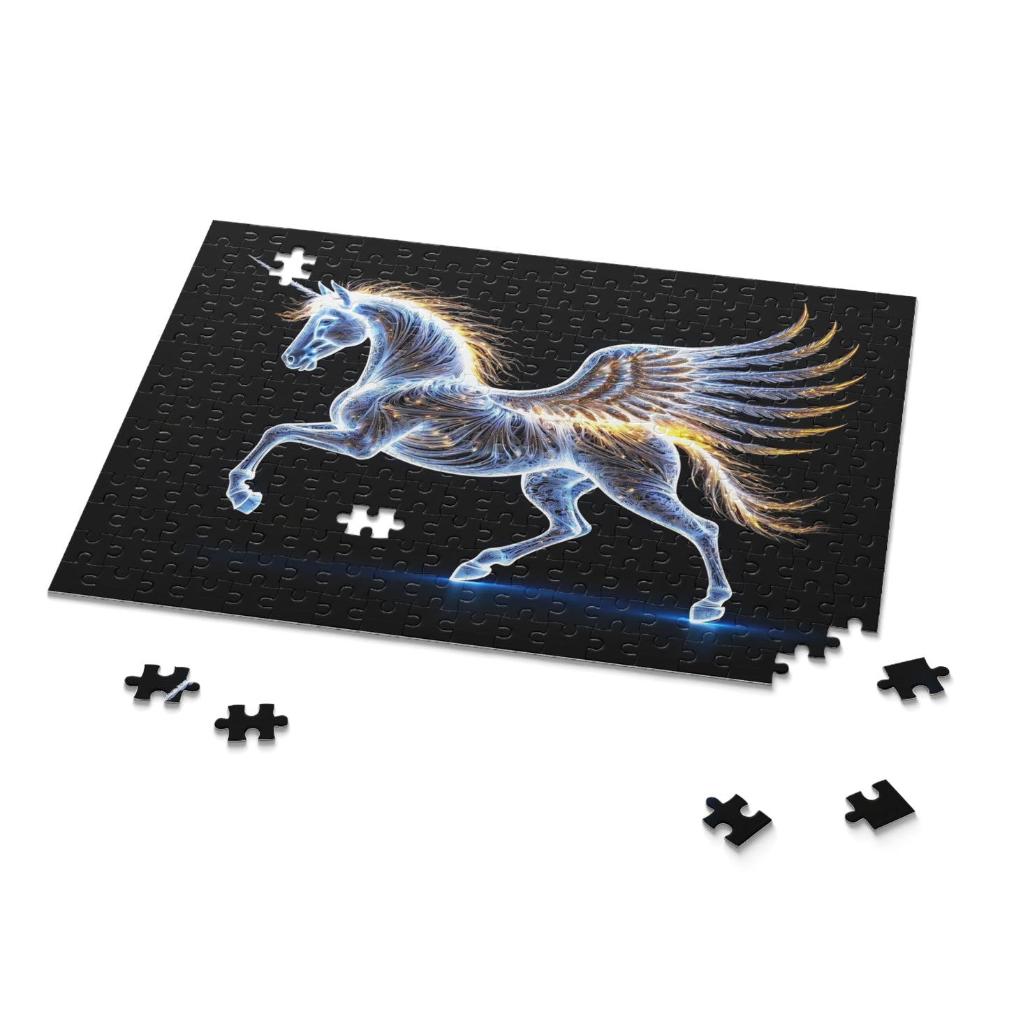 Ethereal Threads Celestial Pegasus Jigsaw Puzzle - Choose Your Challenge (120, 252, 500 Pieces)