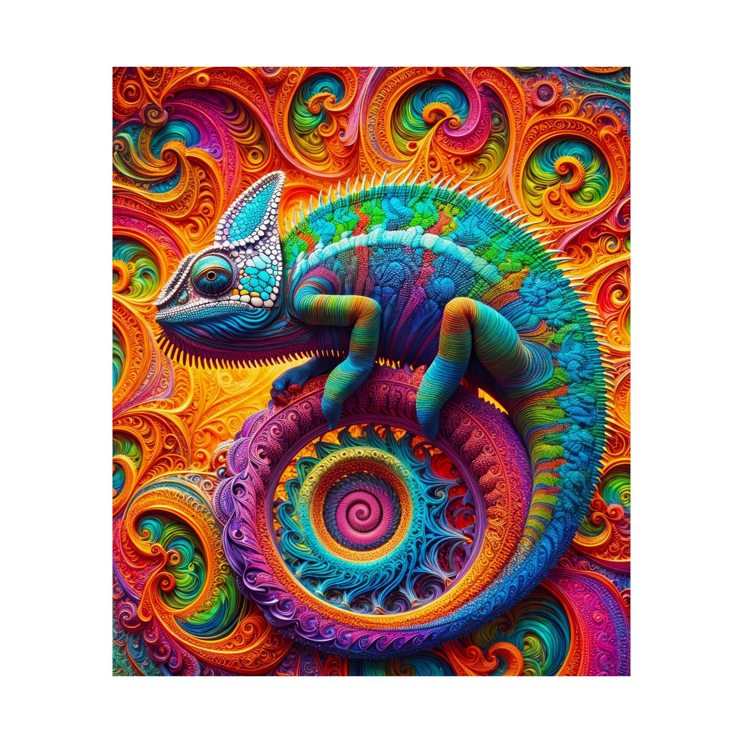 Fractal Guardian Matte Vertical Posters