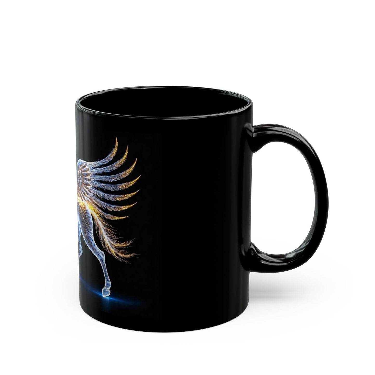 Ethereal Threads Celestial Pegasus 11oz Black Coffee Mug