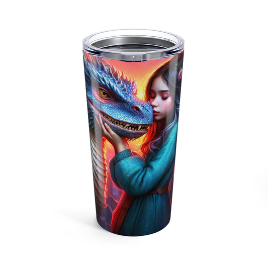 The Enigmatic Dance of Dragon and Dreamer Tumbler 20oz