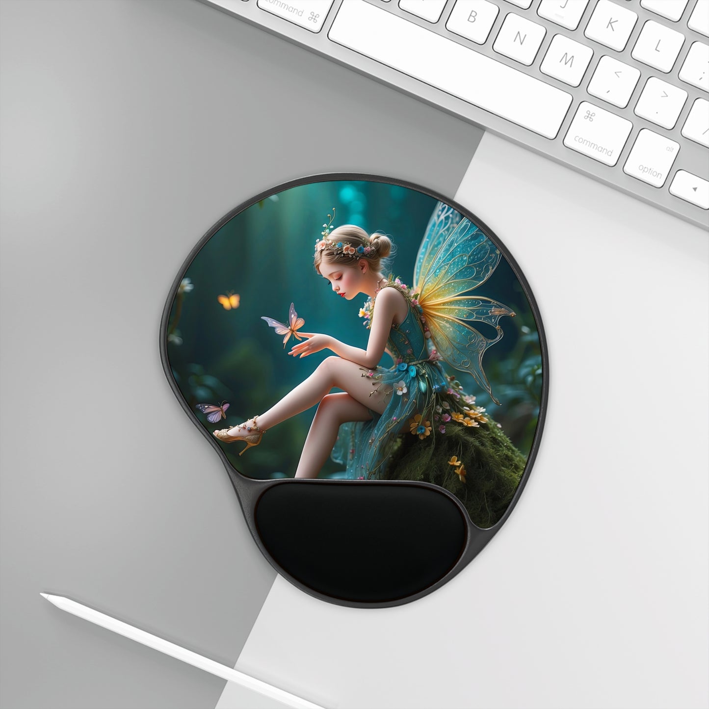 Whispers of the Enchanted Glen Mouse Pad With Wrist Rest