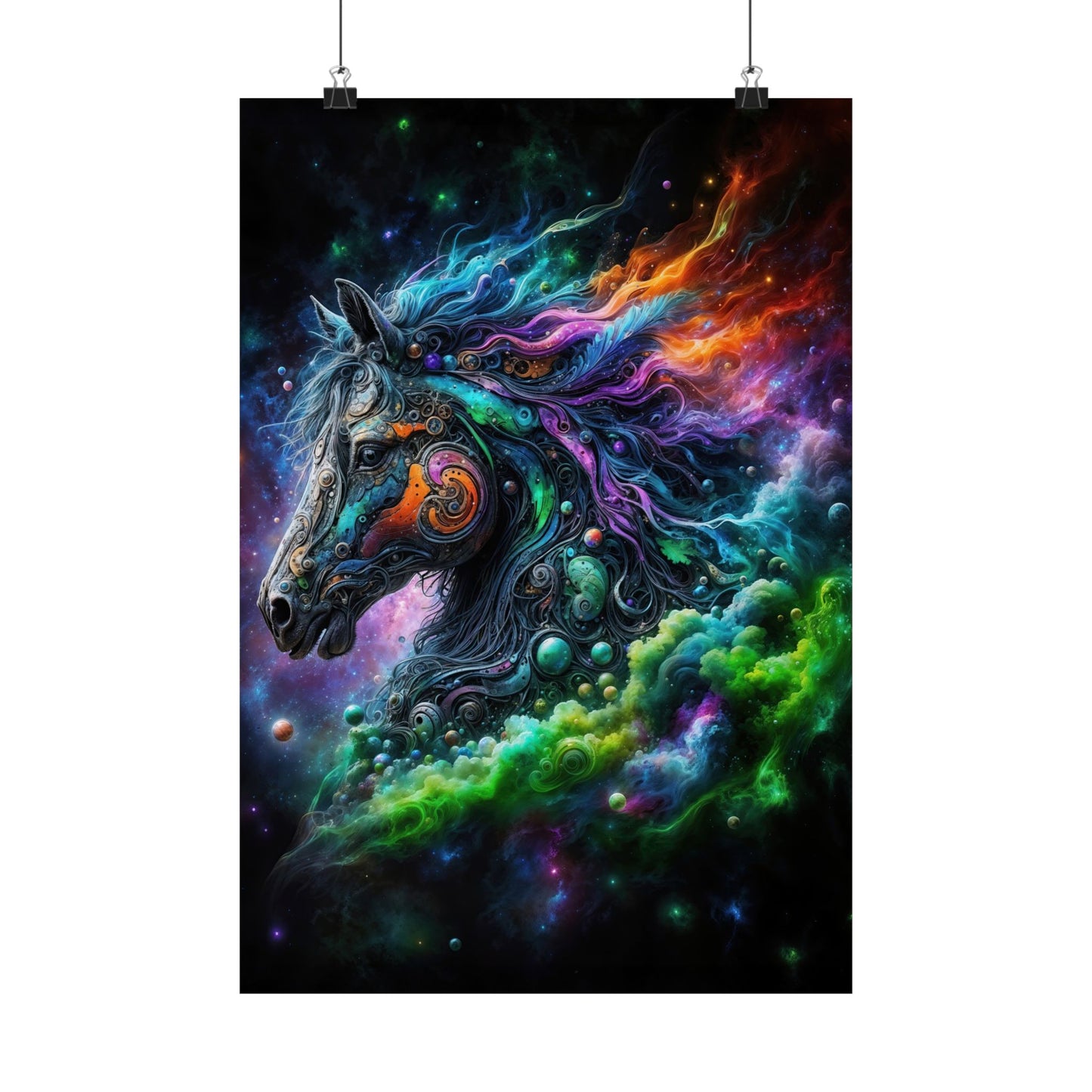 The Celestial Stallion Matte Vertical Posters