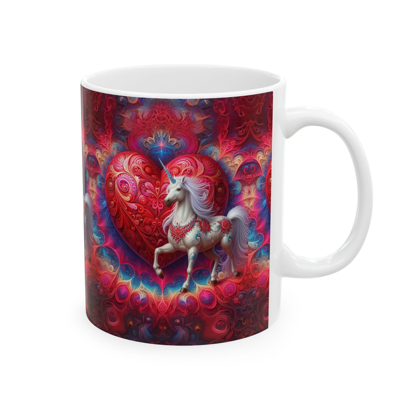 Enchantment Unveiled: Luna's Artistic Odyssey 11oz Ceramic Mug