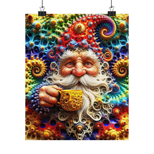 The Curious Chronicles of Finn, the Vibrant Gnome Matte Vertical Posters