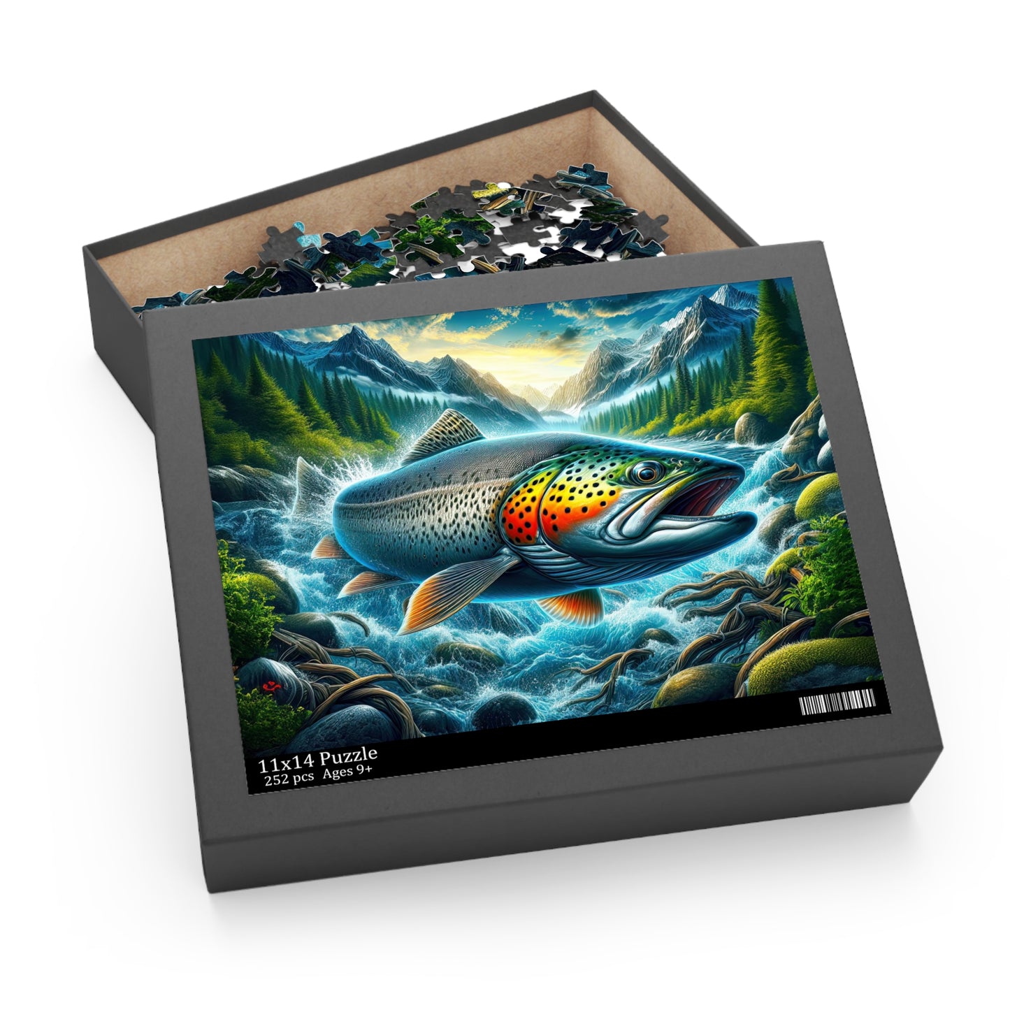 Wild Wonder: Salmon Splash Puzzle Collection Puzzle (120, 252, 500-Piece)